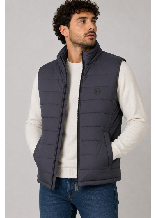 Gilet pour homme Lois Jeans avec écusson logo · finition moderne | Bleu
