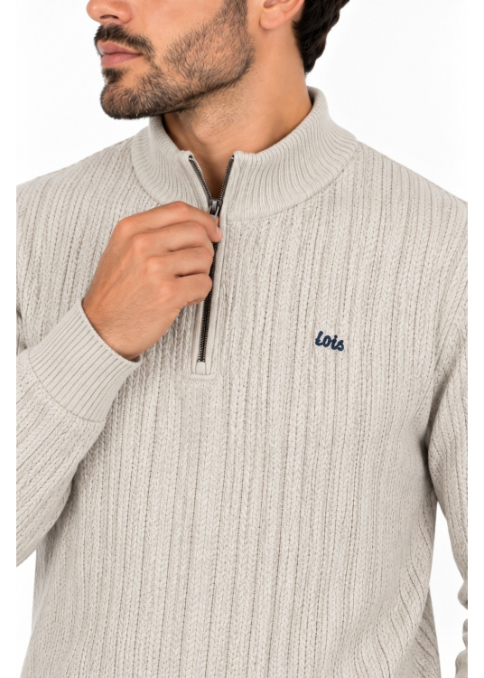 Sweat-shirt zippé pour homme Lois Jeans avec application Fun Lois · style quotidien