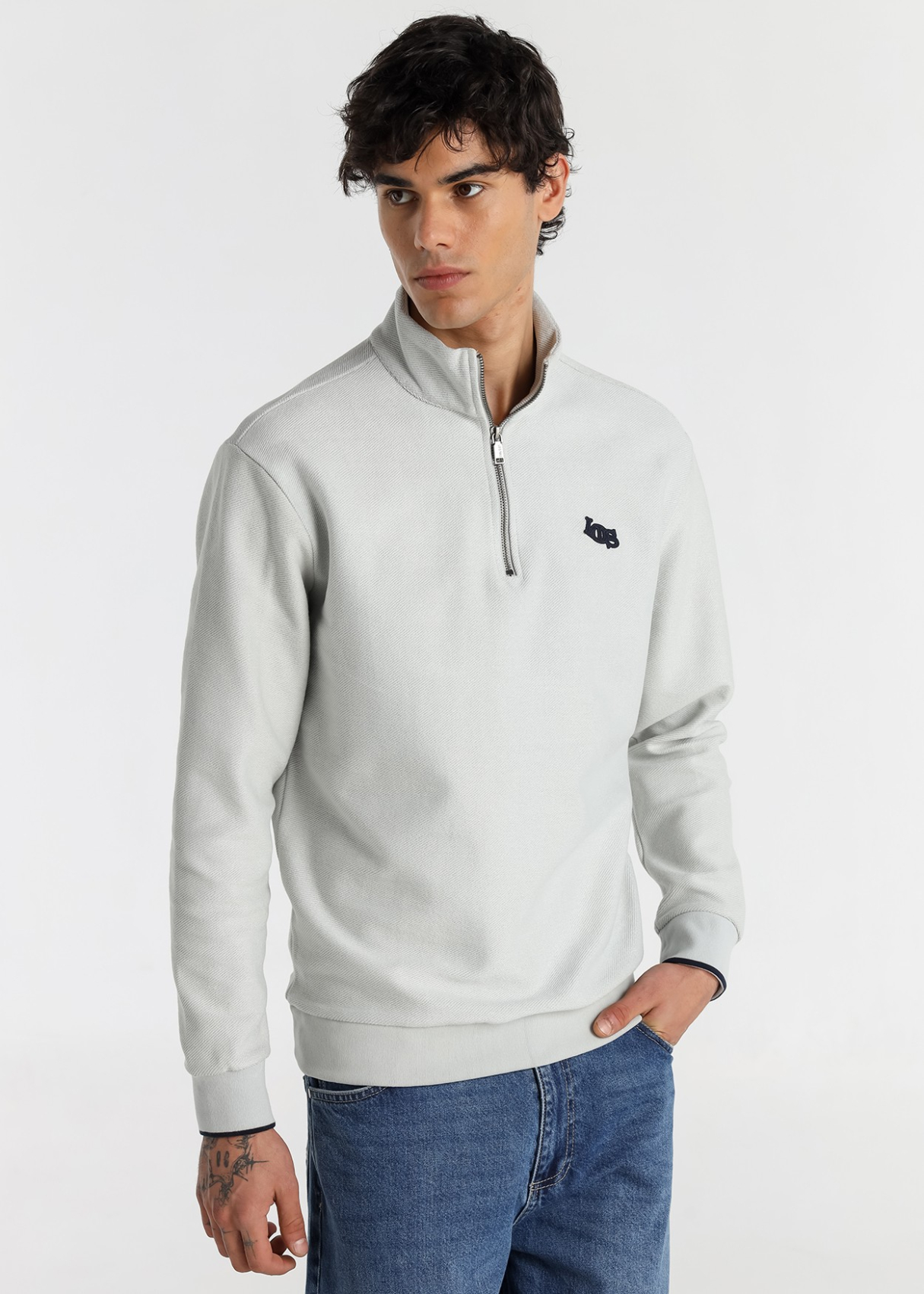 Sweat-shirt zippé pour homme Lois Jeans avec application Fun Lois · style quotidien