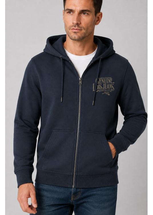 Sweat à capuche Lois Jeans pour homme avec motif authentique · Polyvalence masculine