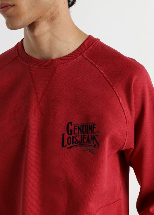 Sweat-shirt à col rond pour homme Lois Jeans avec motif authentique · Style décontracté