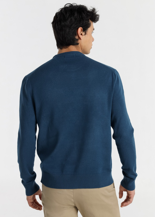 Pull col rond pour homme Lois Jeans avec motif Lois original · Style Lois | Noir