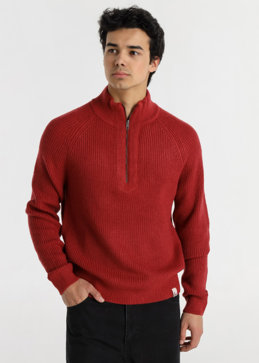 Pull col roulé zippé pour homme un indispensable de la garde-robe | Beige