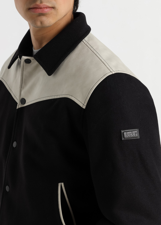 Veste en laine pour homme Lois Jeans avec empiècement effet daim · esthétique masculine