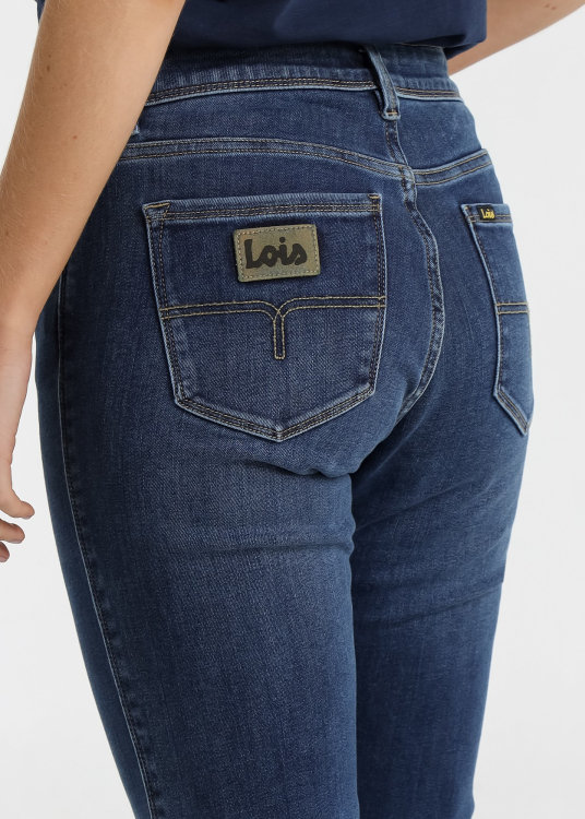 Jeans Lois Jeans pour femme, délavage moyen foncé · style contemporain | Tailles en pouces