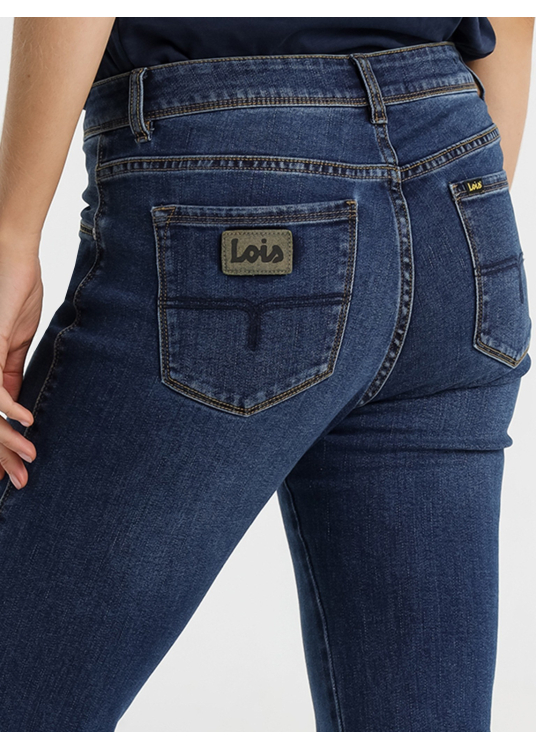 Jean bleu foncé délavé pour femme Lois Jeans · Un indispensable de la garde-robe | Tailles en pouces
