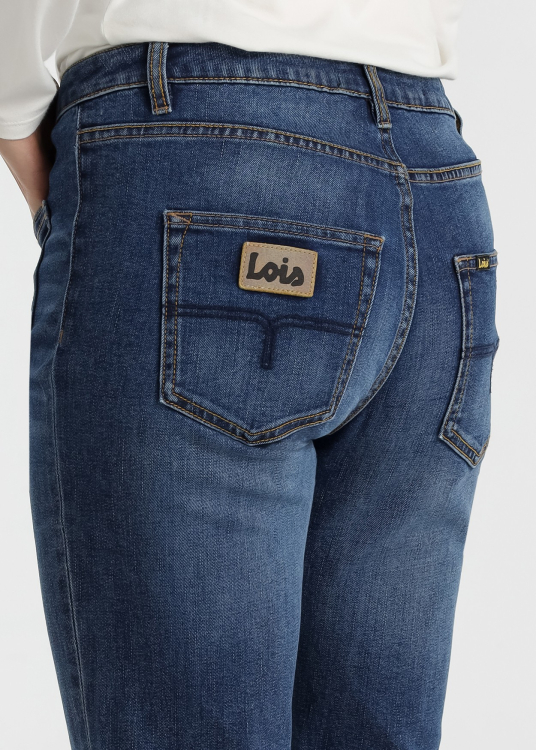 Jean Lois Jeans pour femme, bleu foncé délavé | Finition moderne | Tailles en pouces