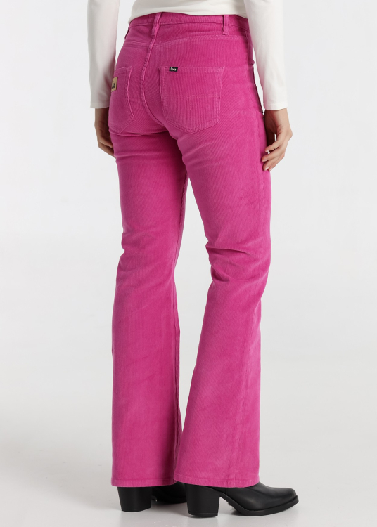 Pantalon en velours côtelé Lois Jeans pour femme avec poches plaquées · pour un look décontracté | Tailles en pouce | Grenat