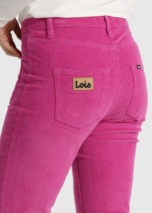 Pantalon en velours côtelé Lois Jeans pour femme avec poches plaquées · pour un look décontracté | Tailles en pouce
