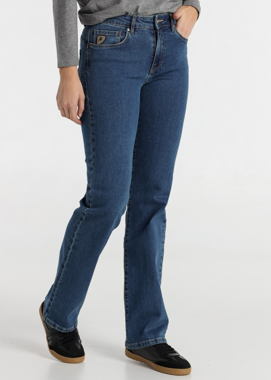 Jean Lois Jeans pour femme, délavage moyen · style contemporain | Tailles en pouces | Vert