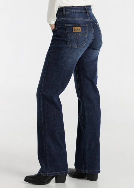 Jean Lois Jeans pour femme, bleu moyen délavé vintage · polyvalent au quotidien | Tailles en pouces | Violet