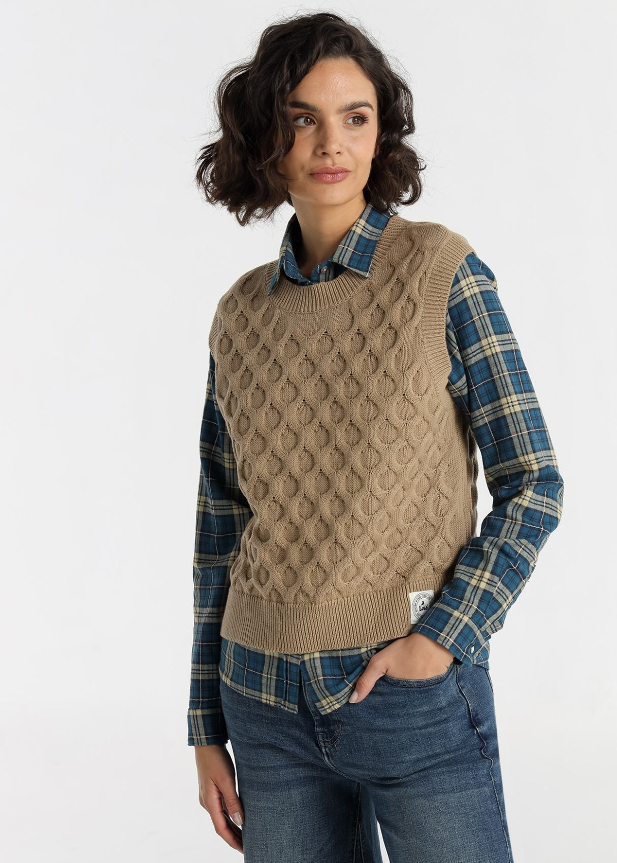 Gilet en maille torsadée pour femme Lois Jeans · suggestion de saison