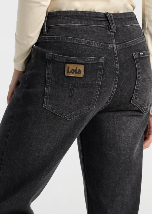 Jean noir délavé pour femme Lois Jeans · finition moderne | Tailles en pouces