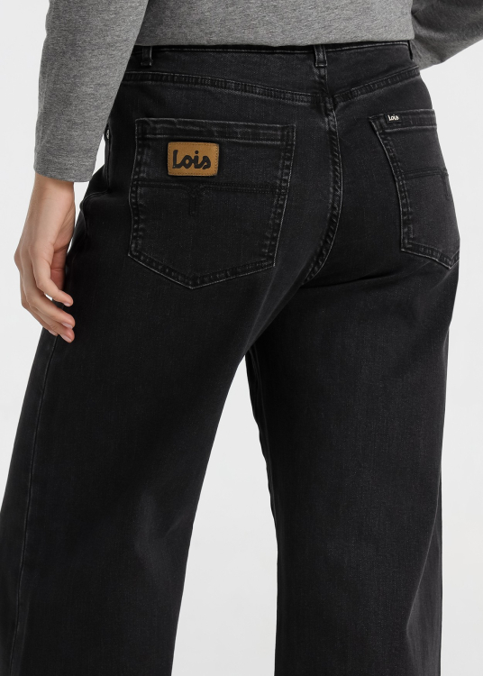 Jeans noirs délavés pour femmes Lois Jeans · pour un look décontracté | Tailles en pouces