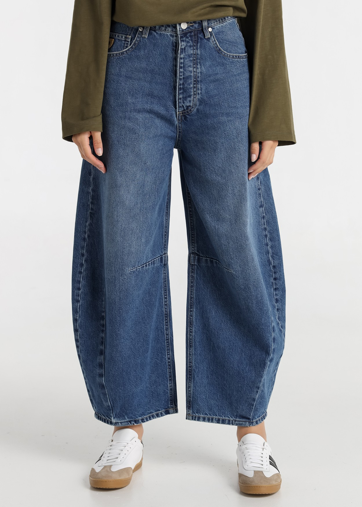 Jeans Lois Jeans pour femme, en denim bleu délavé épais, parfaits pour le bureau et les loisirs | Tailles en pouces