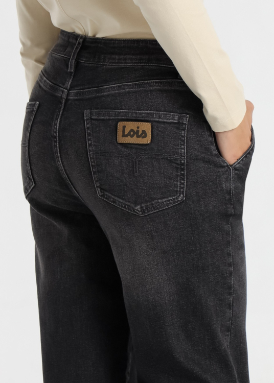 Jean gris délavé à revers pour femme de Lois Jeans | Tailles en pouces