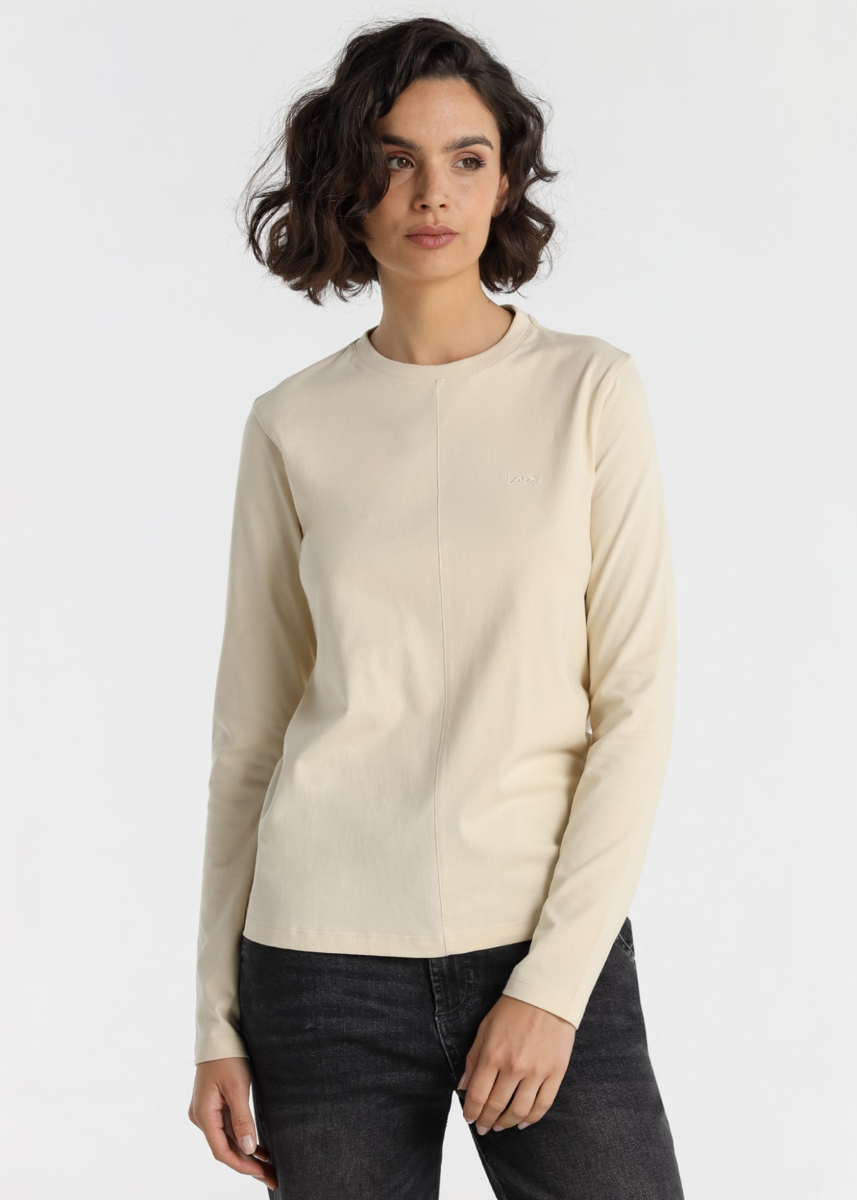 T-shirt à manches longues pour femme Lois Jeans, coupe spéciale et logo brodé · pour les loisirs