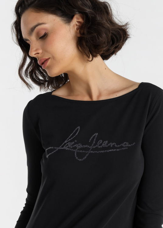 T-shirt à manches longues pour femme Lois Jeans, col bateau et imprimé Sugar Print - un indispensable de l'hiver