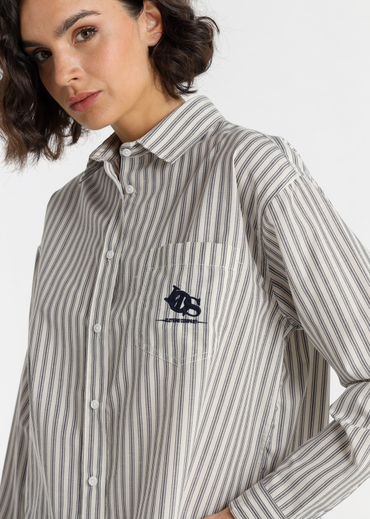 Chemise à manches longues pour femme Lois Jeans avec poche et broderie Fun Lois · style quotidien