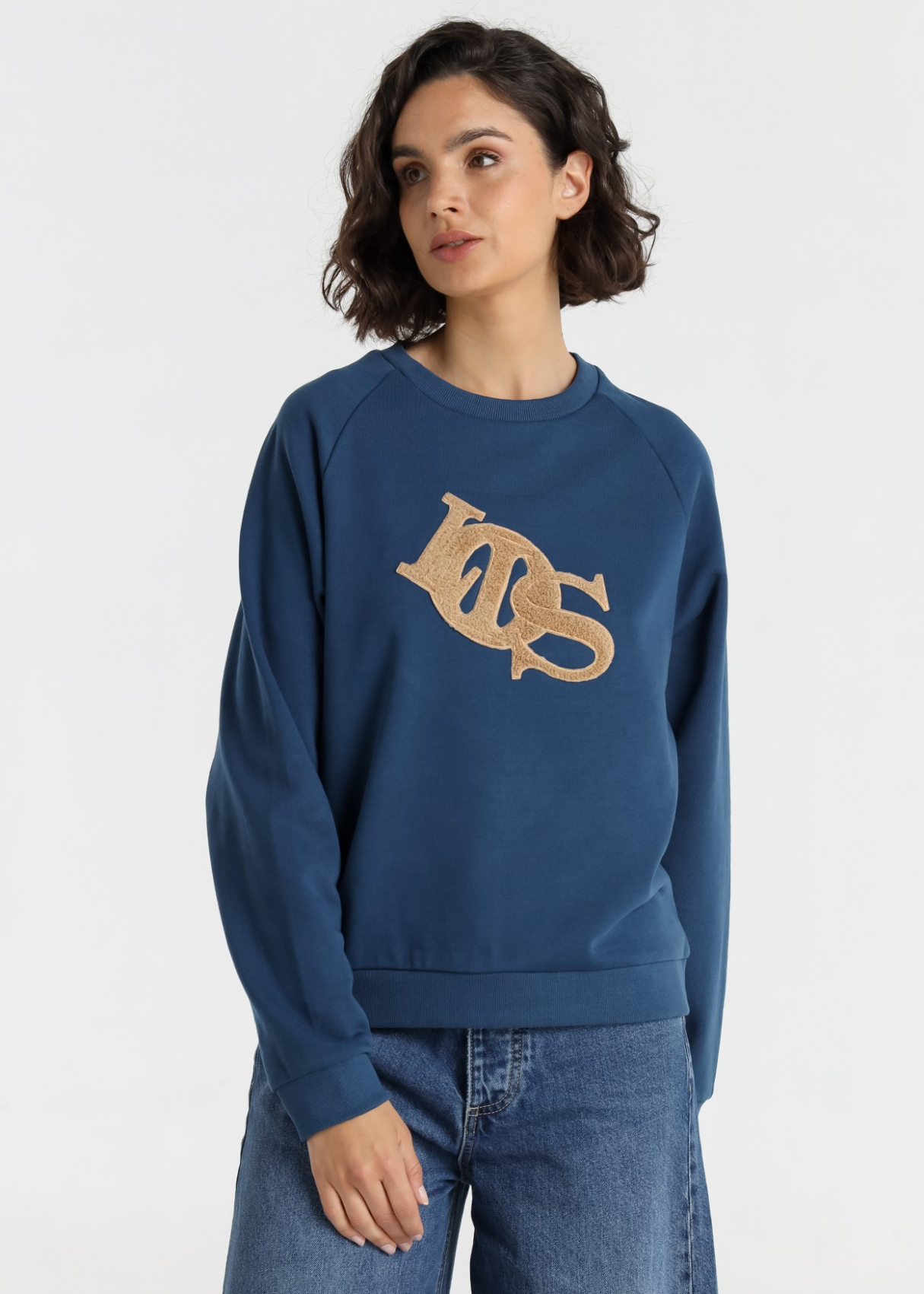 Sweat-shirt à col rond pour femme Lois Jeans avec application Fun Lois · design fonctionnel