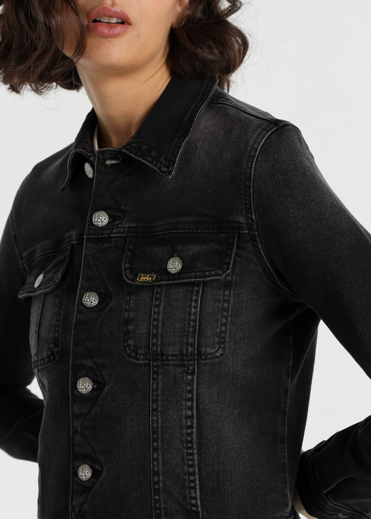 Veste en jean Lois Jeans pour femme, délavage noir · idéale pour le bureau et les loisirs