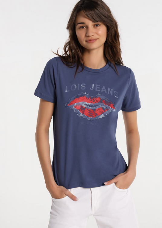 T-shirt Grafique Manches Courtes | Bleu