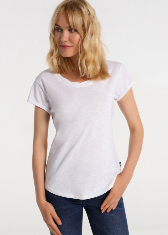 T-shirt Décolleté Ample | Blanc