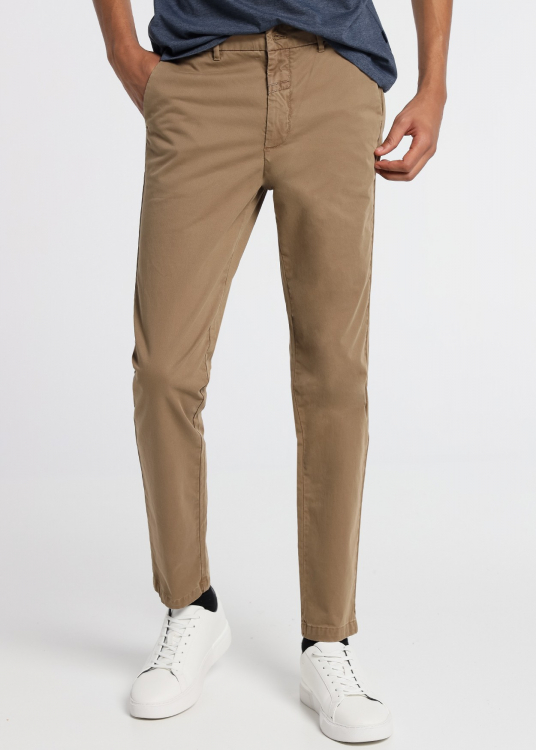Pantalon Chino Mini Print Tostado | Slim Fit | Imprimé