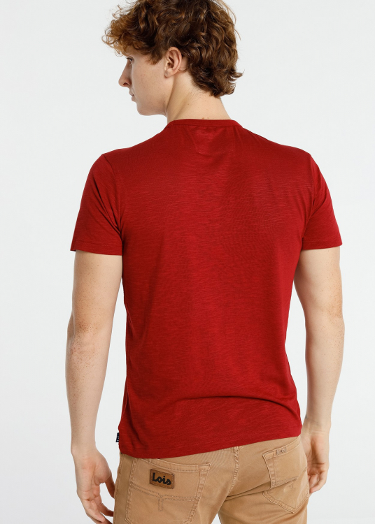 T-shirt à manches longues graphique bleu vintage | Rouge