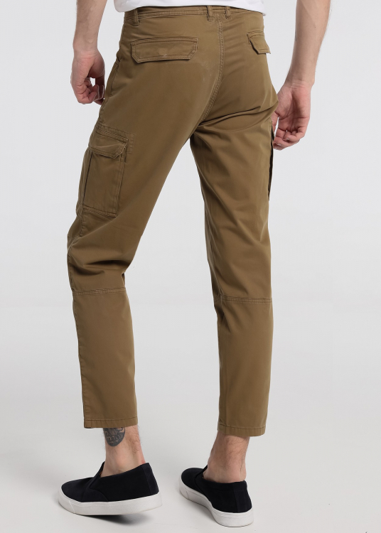 Pantalon Couleur Cargo Regular Fit - Taille Moyenne