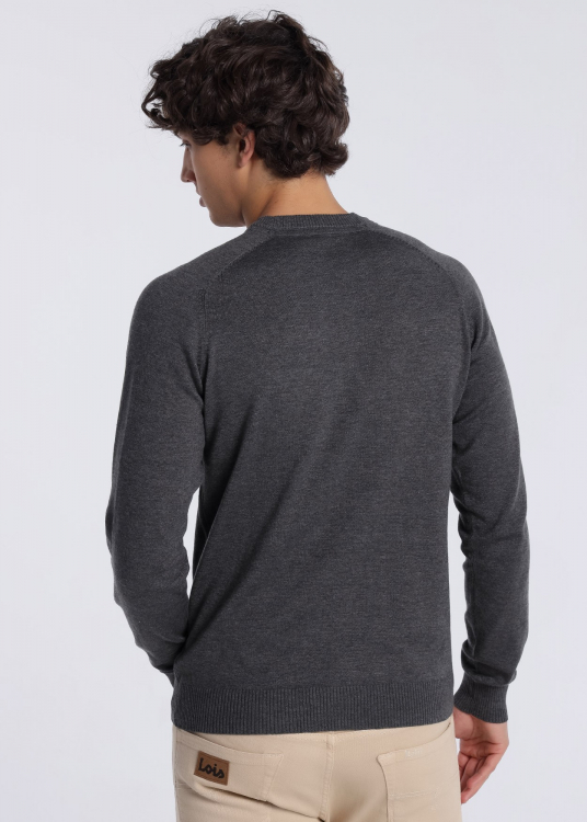 Pull Basic Col Rond | Gris