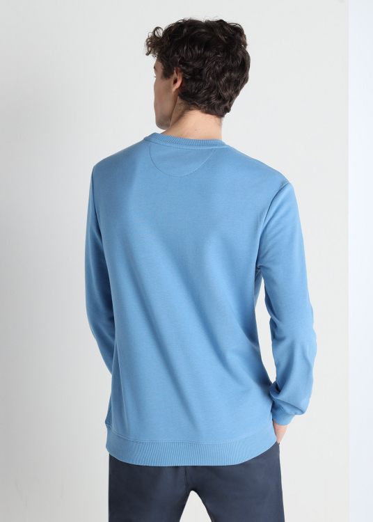 Sweat-shirt à col rond | Bleu