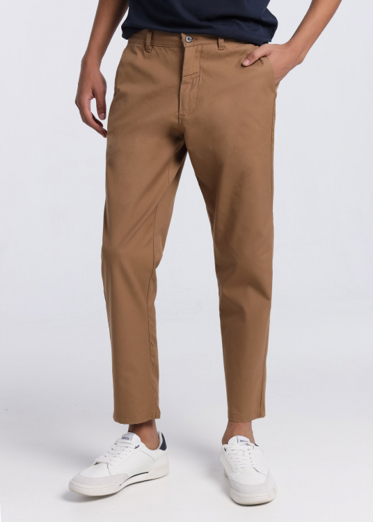 Pantalon de couleur | Boîte Moyenne - Mince | Brun