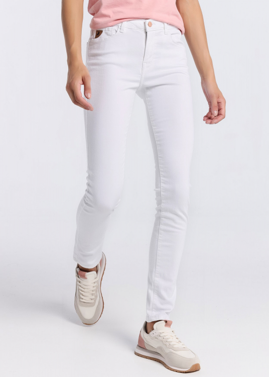 Jeans | Boîte basse - Maigre  | Blanc