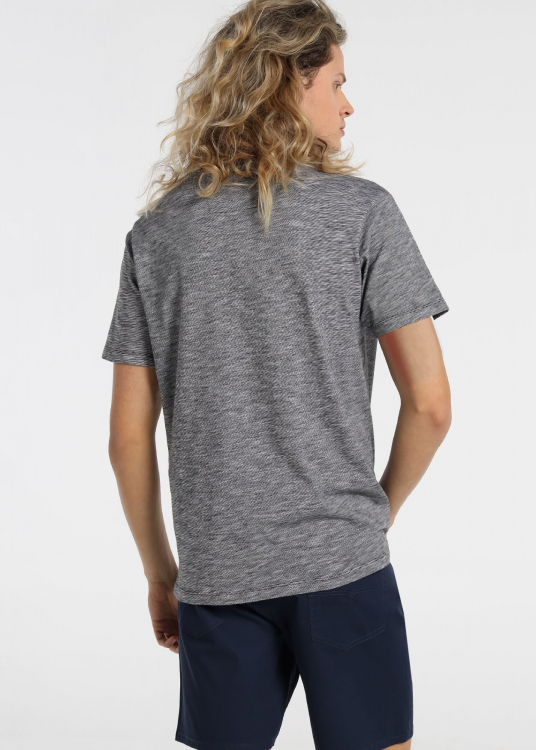 T-shirt Pin Stripe Logo Manches Courtes | Noir