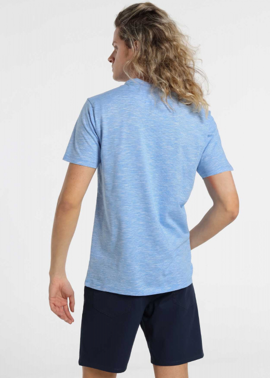T-shirt Pin Stripe Logo Manches Courtes | Bleu
