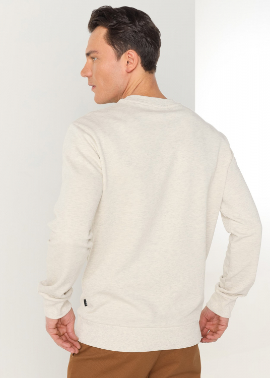 Sweat-shirt Basique Col Rond  LOIS Logo Puff Print | Blanc