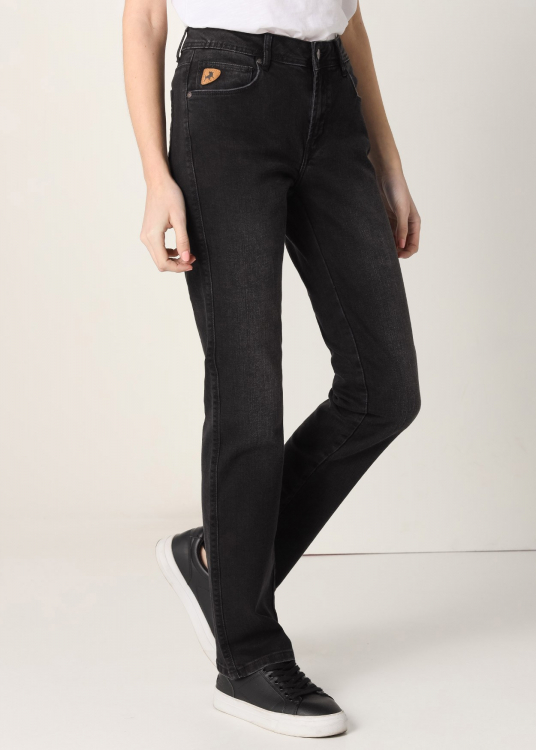 Jeans Straight Fit | Taille Basse | Taille en pouces | Noir