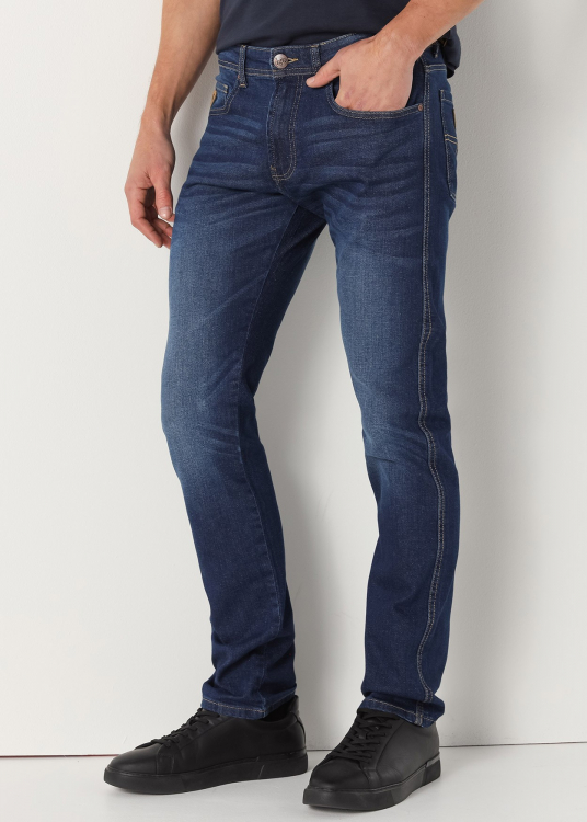Jean Taille Moyenne | Regular Fit | Taille en pouces | Bleu