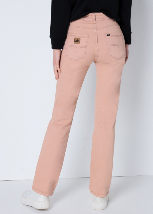 Pantalon de couleur | Boîte basse - droite | Brun
