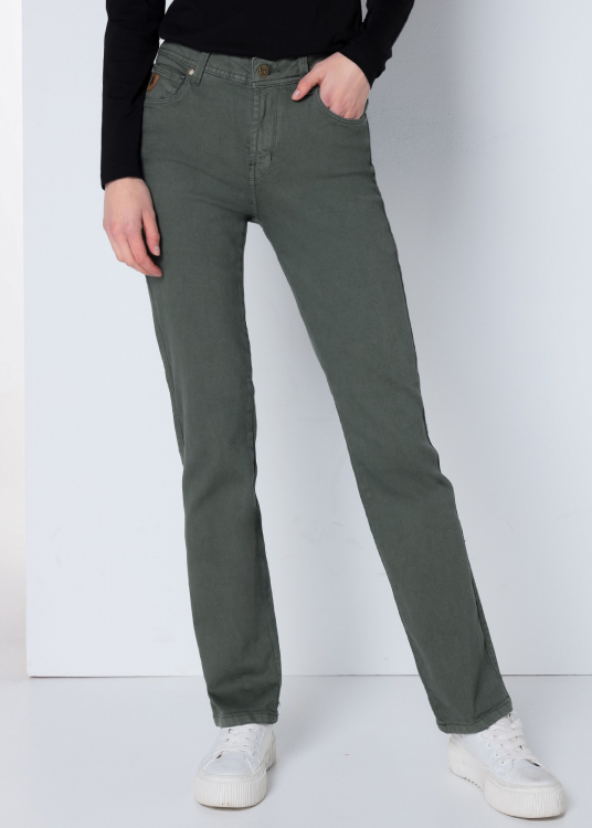 Pantalon de couleur | Boîte basse - droite | Vert