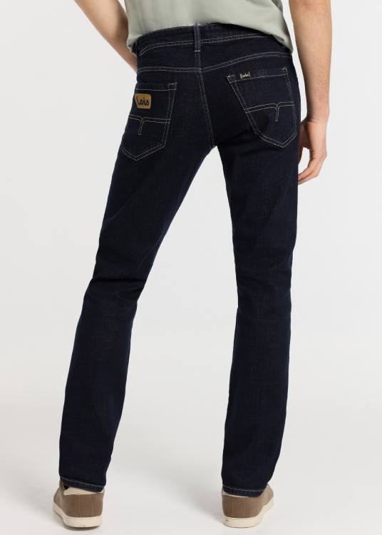 Jeans Coupe Régulière - Taille Moyenne lavage Brut |Tailles en pouces | Bleu