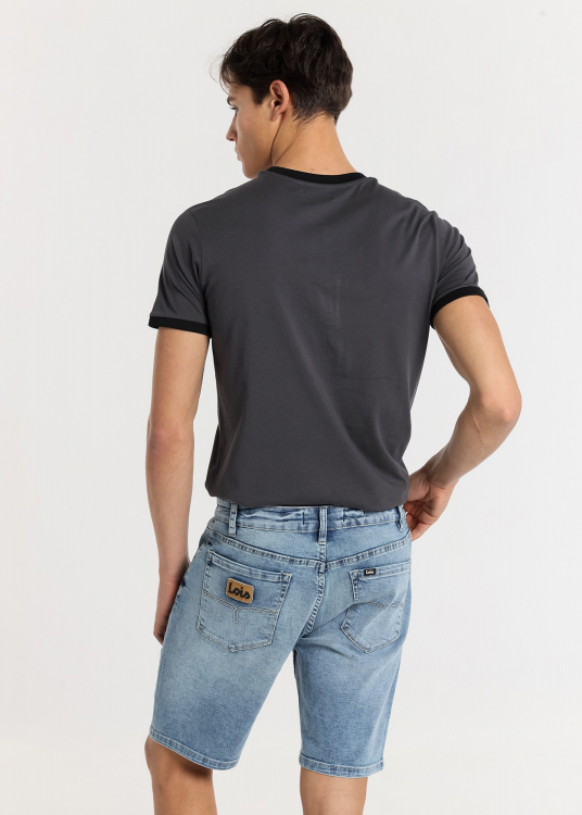 Bermuda Jean Coupe Slim - Taille Moyenne Lavage Médium |Tailles en pouces | Bleu