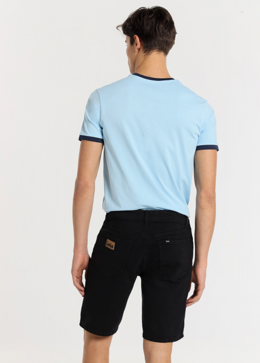 Bermuda 5 poches Coupe Slim - Taille Moyenne  |Tailles en pouces | Noir