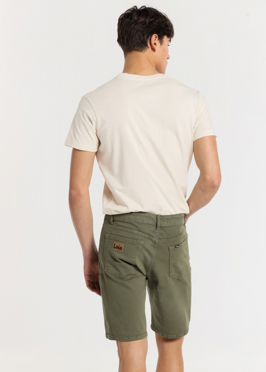 Bermuda 5 poches Coupe Slim - Taille Moyenne  |Tailles en pouces | Vert gris