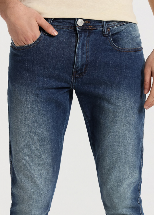 Jeans Coupe Régulière - Taille Moyenne cinq poches |Tailles en pouces