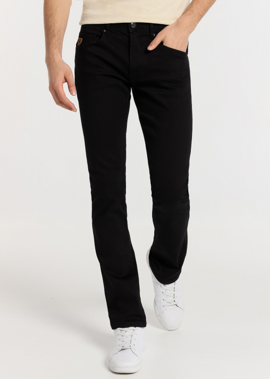 Jeans Coupe Régulière - Taille Moyenne  |Tailles en pouces | Noir