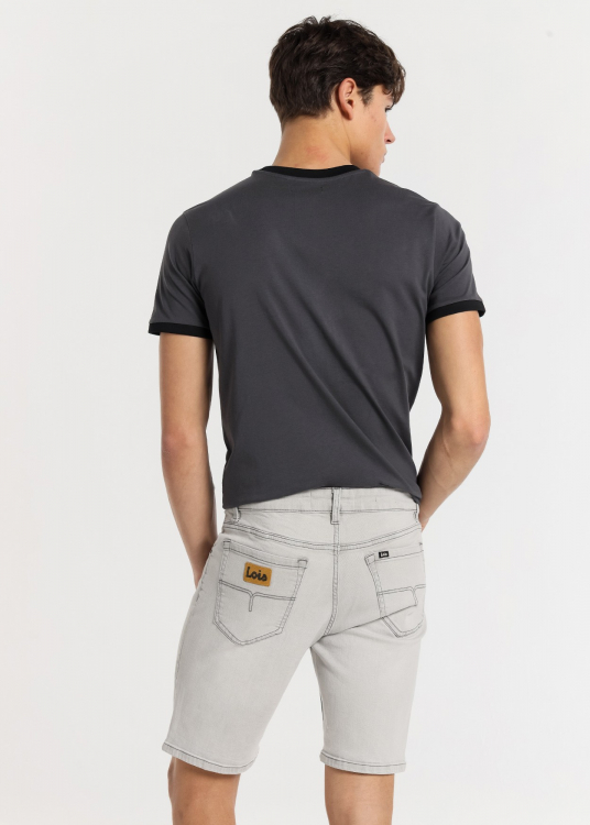 Bermuda Jean Coupe Slim - Taille Moyenne lavage gris acid  |Tailles en pouces | Gris