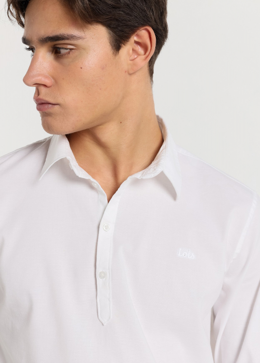 Chemise polo manches longues