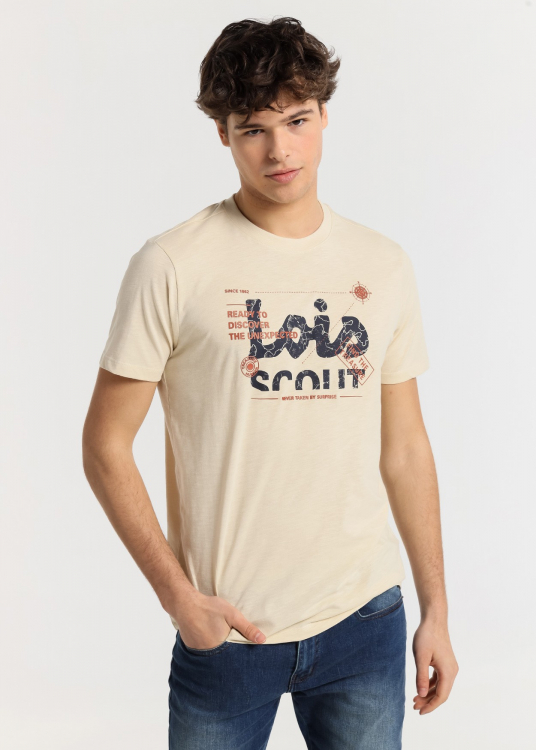 T-Shirt manche courte avec logo Scout  | Beige